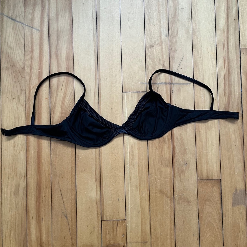La Perla Black Bikini Swimsuit Set Halter Top String Bikini Bottom Size 42 6